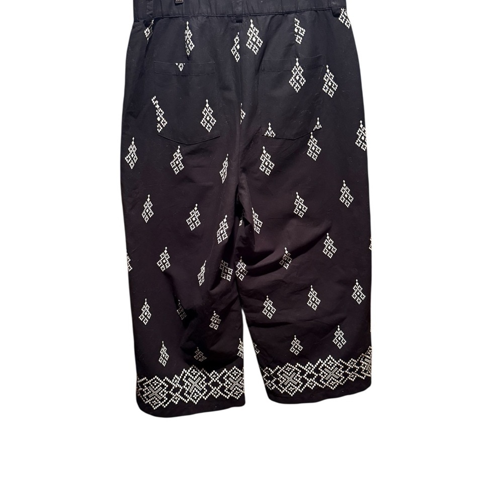 Adrianna Papell
Embroidered Wide Leg Trousers, Black/Cream - Picture 3 of 14